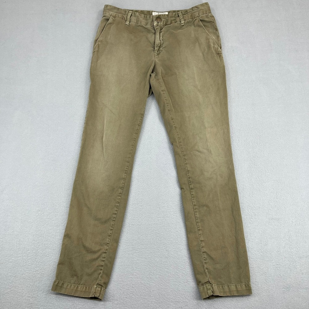 Current/Elliott The Buddy Trouser Vintage Army Olive Green Tapered Pants Size 25